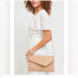 Purse Clutch Bag Stella Urban Expressions Certified Vegan Leather 13”L 4”W 9”H